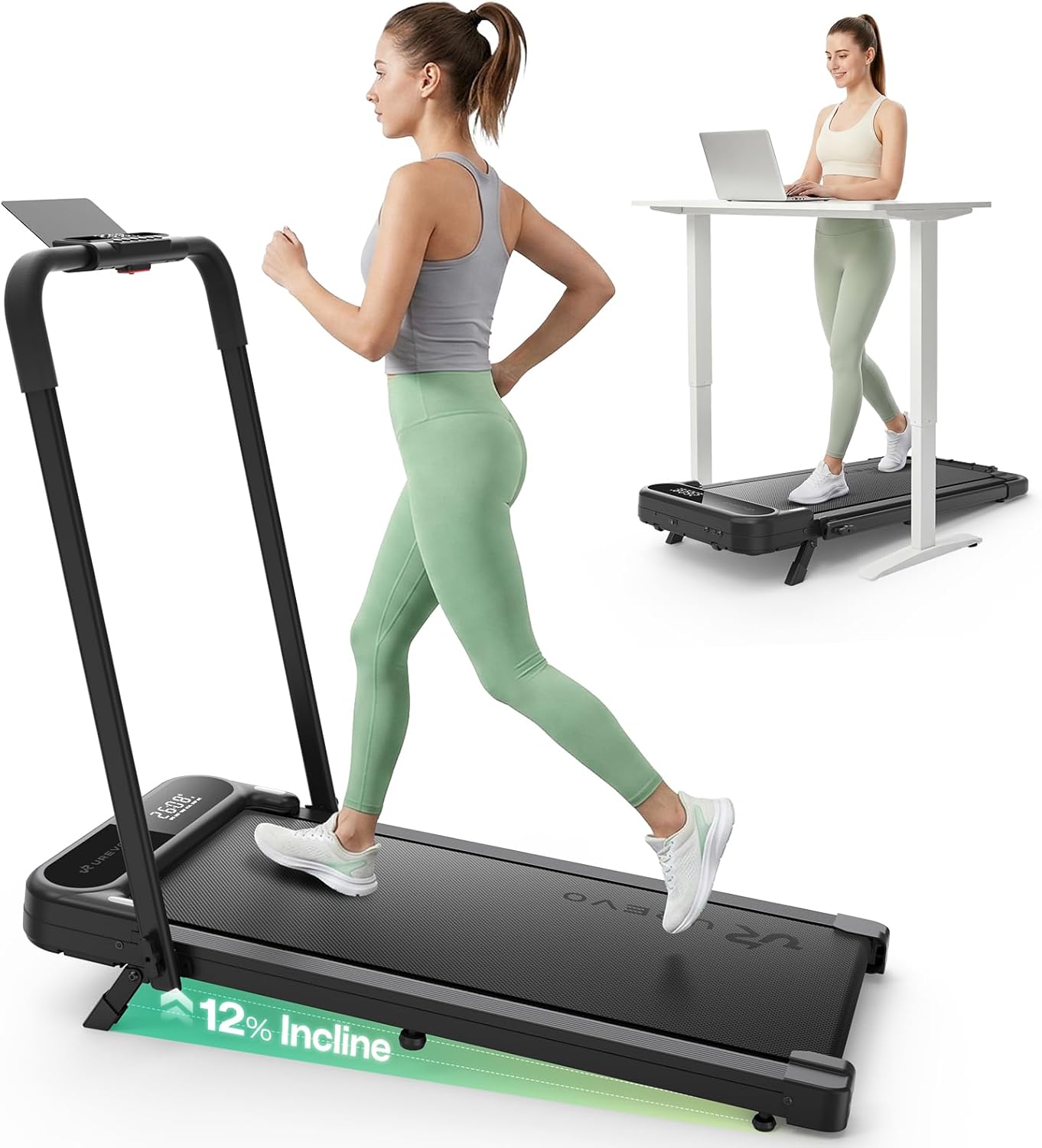 UREVO Strol 2E Smart 2-in-1 Folding Treadmill