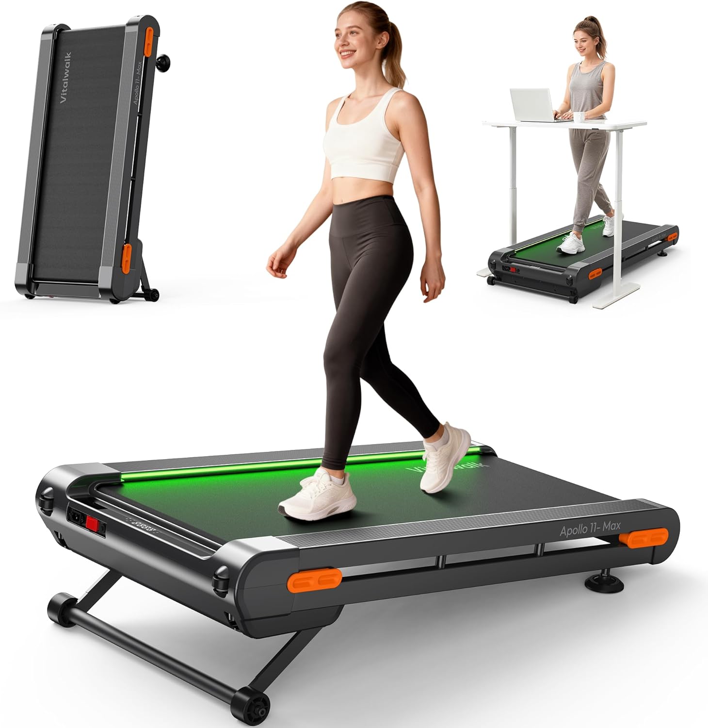Vitalwalk Walking Pad Treadmill with Full-Deck Cushioning
